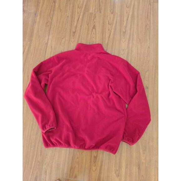 Land's End Men's Size Large 42-44Fleece Jacket Full Zip, Red with Black Interior - Picture 2 of 6